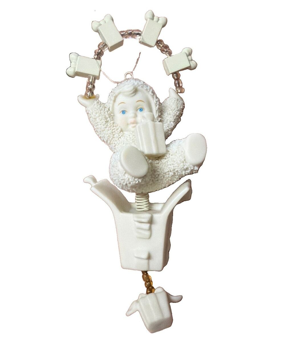 Dept 56 Snowbabies Christmas Ornament 6 Six Gifts For Giving Holiday Snow Babies